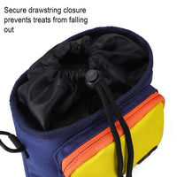 HKM-6417597 Dog Training Crossbody Bag for Outdoor Travel - Light Green & Dark Blue, Oxford Material, 15x7x17.5cm