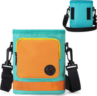 HKM-6417597 Dog Training Crossbody Bag for Outdoor Travel - Light Green & Dark Blue, Oxford Material, 15x7x17.5cm