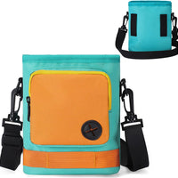 HKM-6417597 Dog Training Crossbody Bag for Outdoor Travel - Light Green & Dark Blue, Oxford Material, 15x7x17.5cm