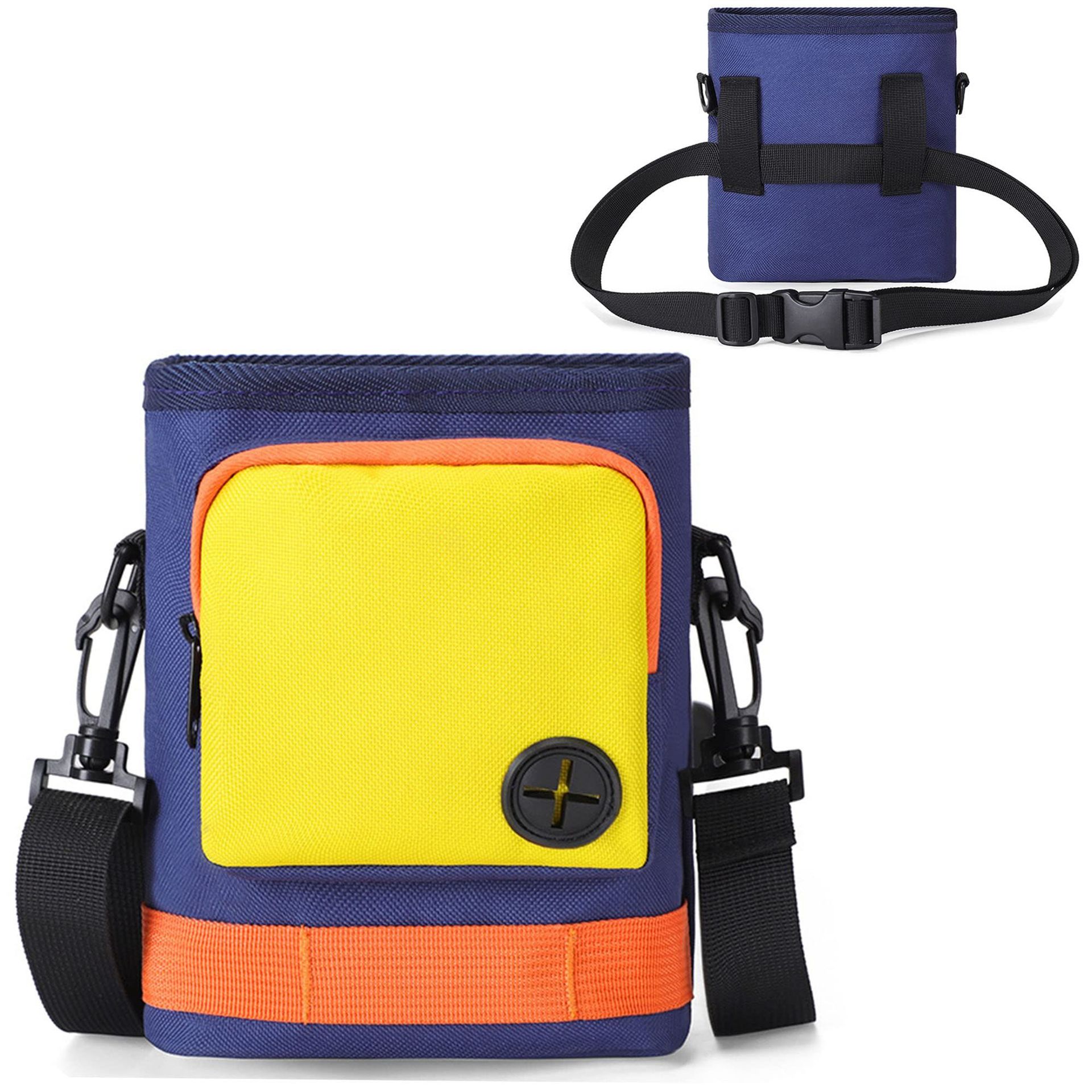 HKM-6417597 Dog Training Crossbody Bag for Outdoor Travel - Light Green & Dark Blue, Oxford Material, 15x7x17.5cm