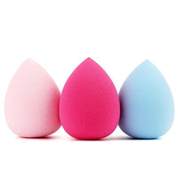 HKM-641875 Latex Makeup Sponge - Water Drop Shape for Wet and Dry Application - Available in Red, Pink, and Blue