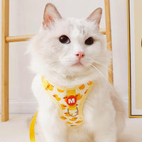 HKM-6419261 Adjustable Yellow Duck Traction Vest and Rope for Cats – Durable, Comfortable, Easy to Clean