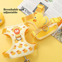 HKM-6419261 Adjustable Yellow Duck Traction Vest and Rope for Cats – Durable, Comfortable, Easy to Clean