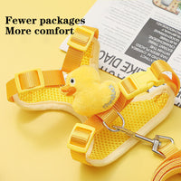 HKM-6419261 Adjustable Yellow Duck Traction Vest and Rope for Cats – Durable, Comfortable, Easy to Clean