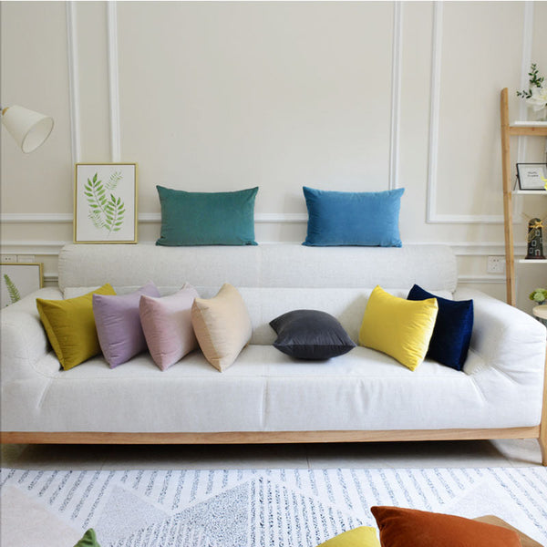 HKM-641939 Thick Velvet Throw Pillow with High Elastic 3D PP Cotton Filling - Removable and Washable