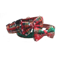 HKM-6419773 Adjustable Christmas Pet Collar for Dogs and Cats - Cute Holiday Design in Red and Green