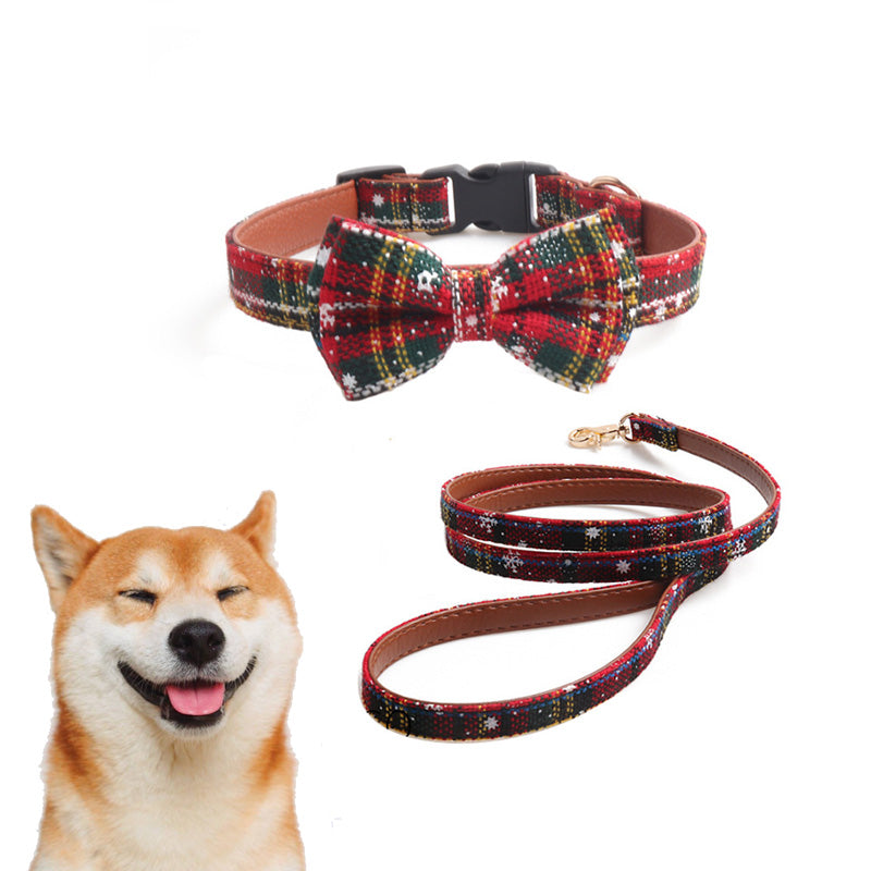 HKM-6419773 Adjustable Christmas Pet Collar for Dogs and Cats - Cute Holiday Design in Red and Green