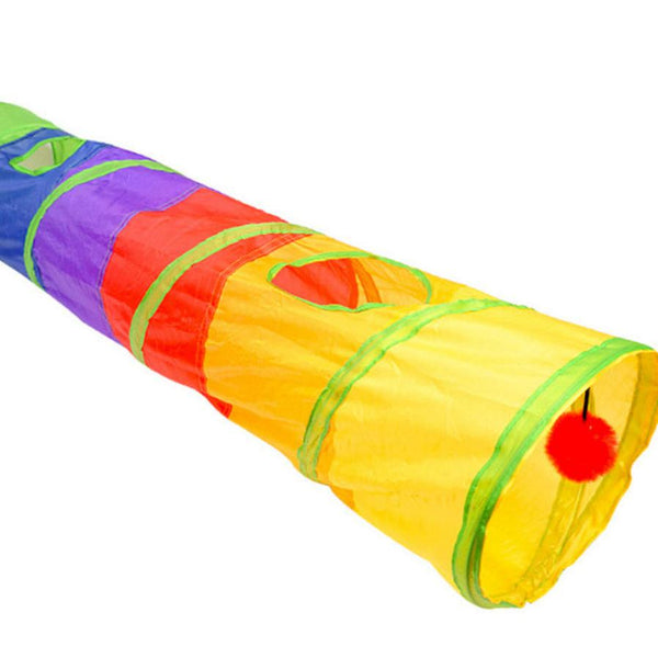 HKM-642003 Extra Long Cat Tunnel - 25 x 120 cm, Soft, Easy-Clean Material, Folds for Convenient Storage