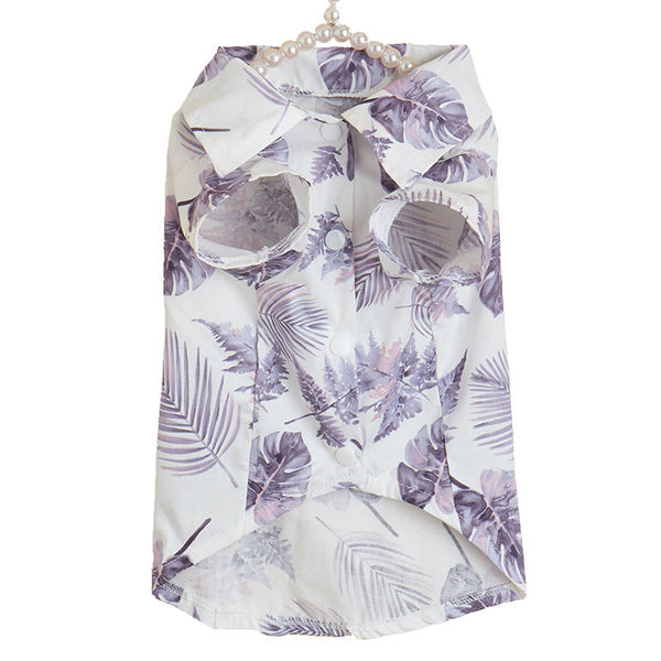 HKM-6420157 Hawaiian Style Beach Vacation Dog Shirt - Polyester Material, Unisex Design