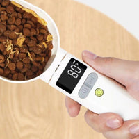 HKM-6421565 Transparent Pet Food Spoon with Measurement Scale ¨C Food Grade ABS, Safe & Hygienic, 15.3*14.2*5.5cm