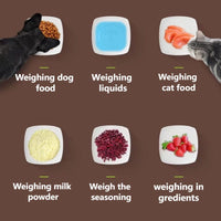 HKM-6421565 Transparent Pet Food Spoon with Measurement Scale ¨C Food Grade ABS, Safe & Hygienic, 15.3*14.2*5.5cm