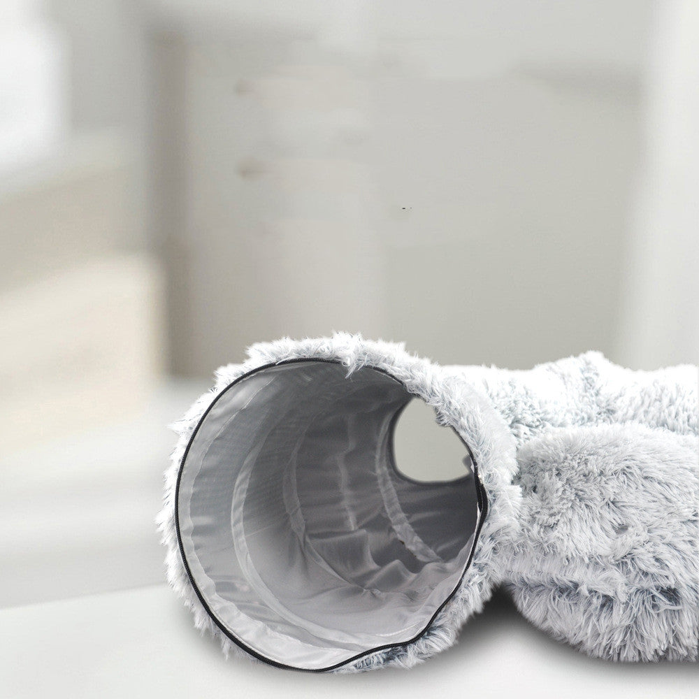 HKM-6421821 Plush Foldable Cat Tunnel Nest in Multiple Sizes for Comfortable Resting