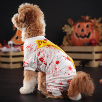 HKM-6421949 Halloween Seal Dog Costume - Four-Legged Pet Apparel in Skirt Design, Available in Multiple Sizes