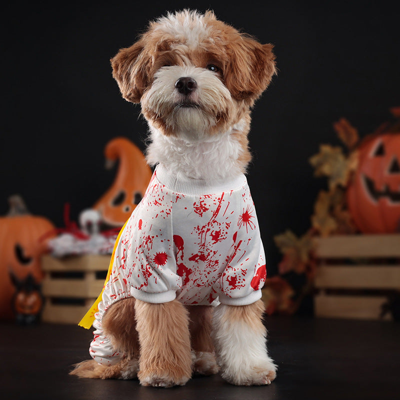 HKM-6421949 Halloween Seal Dog Costume - Four-Legged Pet Apparel in Skirt Design, Available in Multiple Sizes