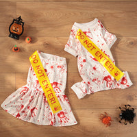 HKM-6421949 Halloween Seal Dog Costume - Four-Legged Pet Apparel in Skirt Design, Available in Multiple Sizes