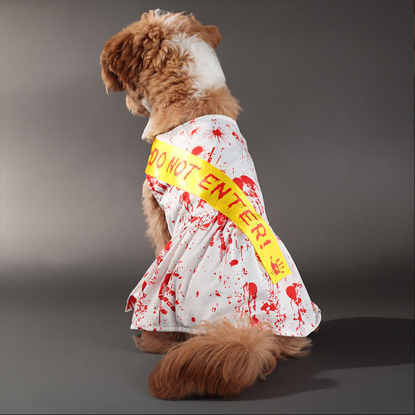 HKM-6421949 Halloween Seal Dog Costume - Four-Legged Pet Apparel in Skirt Design, Available in Multiple Sizes