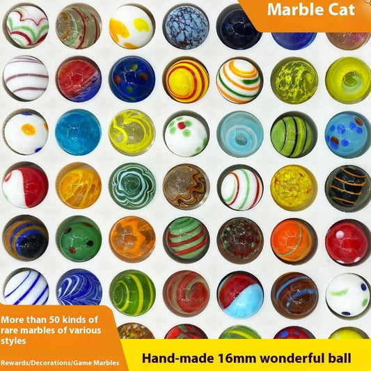 HKM-642323 Colorful Glass Marbles for Aquariums and Plant Decor - Assorted Sets Available