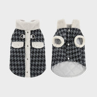 HKM-6423357 Houndstooth Cotton-Padded Jacket for Small Dogs - Warm and Cozy Pet Apparel