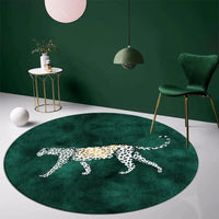 HKM-6424381 Leopard Print Crystal Velvet Carpet in Various Sizes and Shapes
