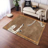 HKM-6424381 Leopard Print Crystal Velvet Carpet in Various Sizes and Shapes