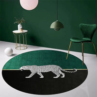 HKM-6424381 Leopard Print Crystal Velvet Carpet in Various Sizes and Shapes