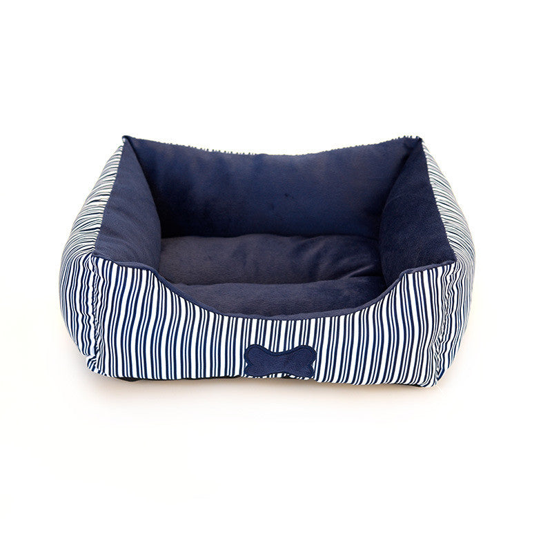 HKM-6427581 Cozy Bone Pattern Teddy Kennel for Small and Medium Pets - All Seasons Pet Nest