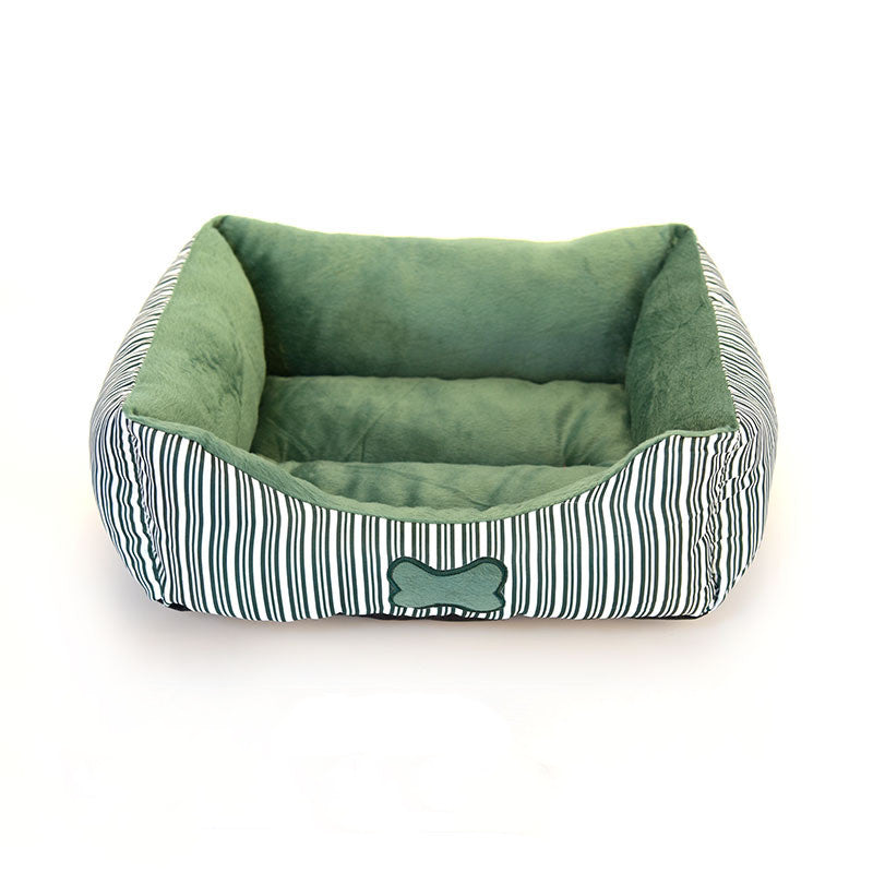 HKM-6427581 Cozy Bone Pattern Teddy Kennel for Small and Medium Pets - All Seasons Pet Nest