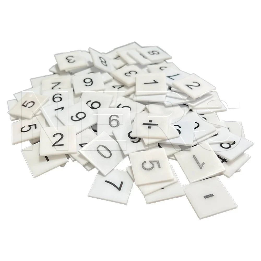 HKM-642771 Educational Plastic Math Tiles Set - 175 Pieces of 1" x 1" Number Tiles for Classroom Use