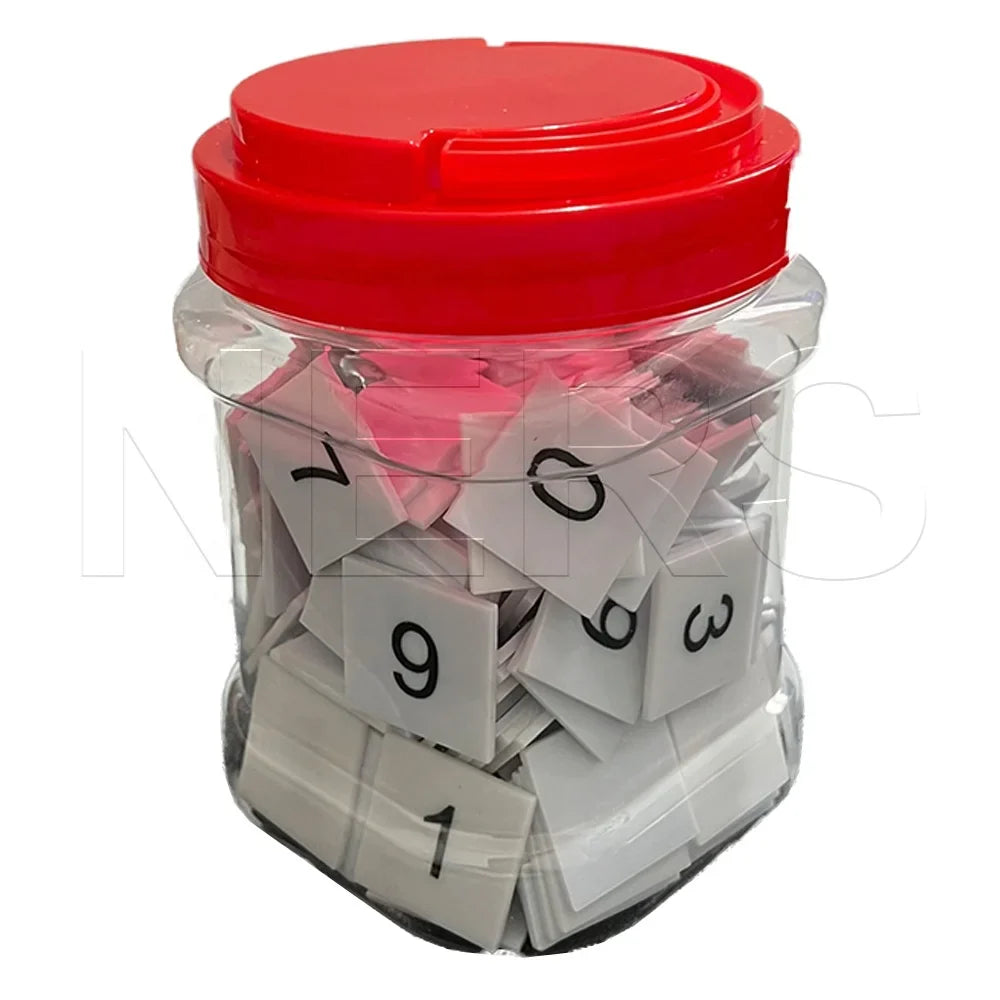 HKM-642771 Educational Plastic Math Tiles Set - 175 Pieces of 1" x 1" Number Tiles for Classroom Use
