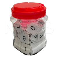HKM-642771 Educational Plastic Math Tiles Set - 175 Pieces of 1" x 1" Number Tiles for Classroom Use