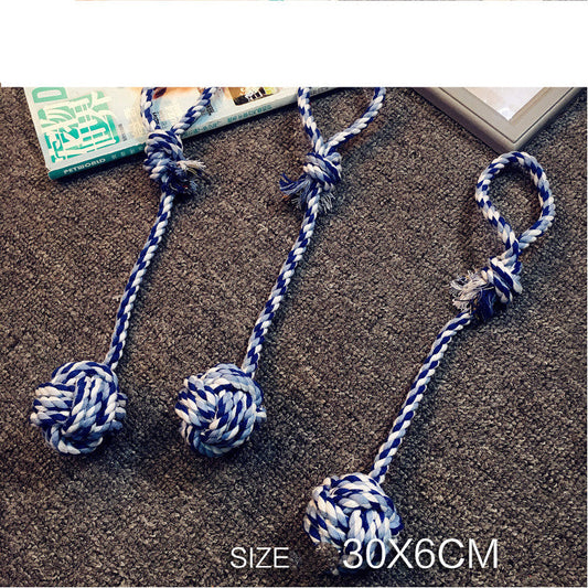 HKM-6428349 Durable Cotton Rope Dog Toy for Chewing and Dental Care