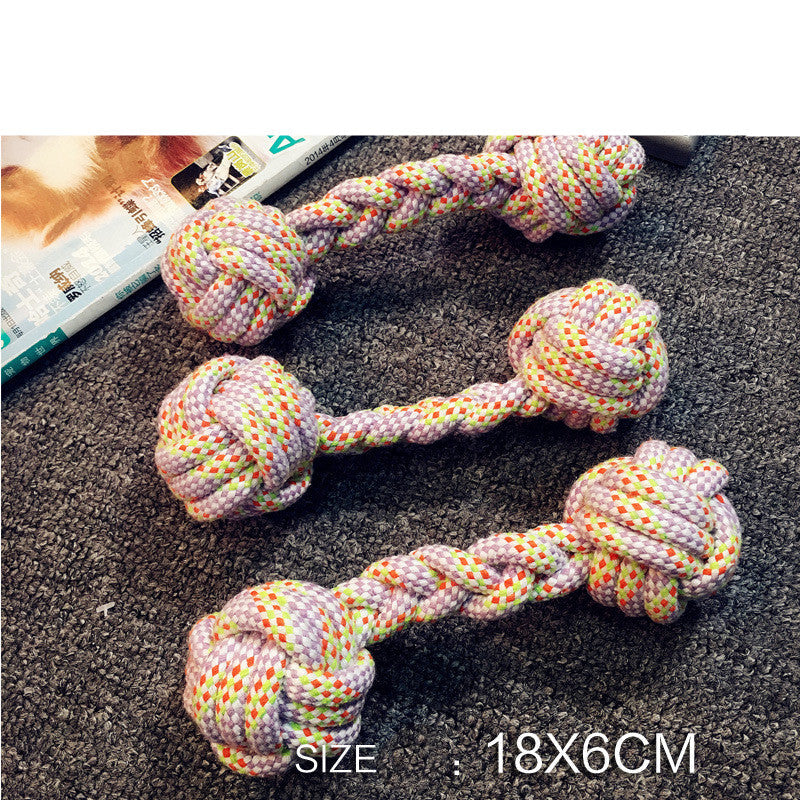 HKM-6428349 Durable Cotton Rope Dog Toy for Chewing and Dental Care