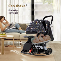 HKM-642835 Luxury Lightweight Foldable Baby Stroller Rocking Chair Trolley with designer features