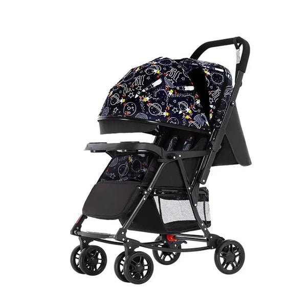 HKM-7642835 Luxury Lightweight Foldable Baby Stroller Rocking Chair Trolley with Soft Folding Seat and Full Sunshade for Everyday Travel
