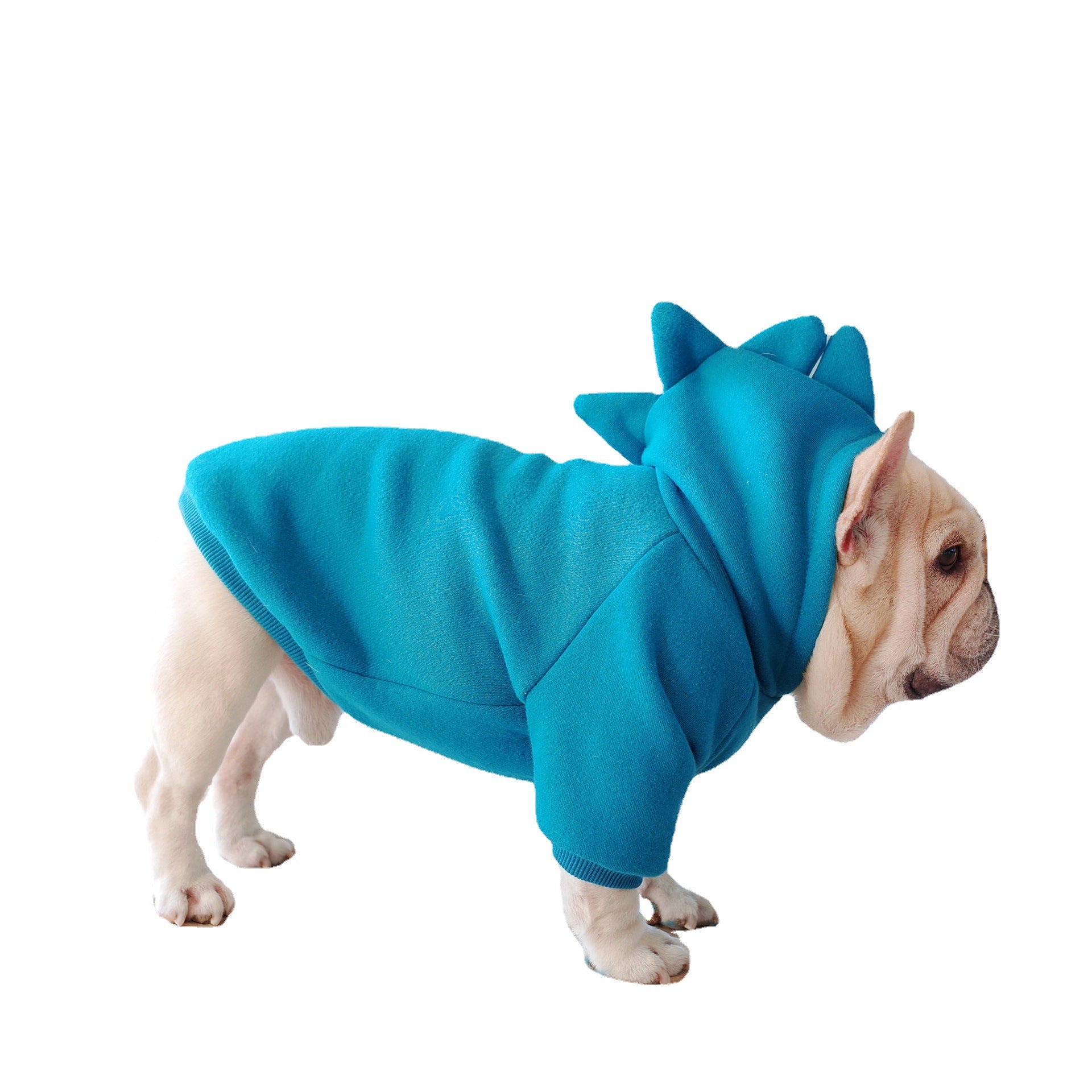 HKM-6428605 Cozy Blue Fleece Pet Hoodie for Dogs in Sizes S to XL