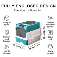 HKM-6428989 Spacious Cat Litter Box with Pull-Out Design - Leak Proof and Odorless for Easy Cleaning