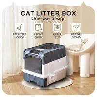 HKM-6428989 Spacious Cat Litter Box with Pull-Out Design - Leak Proof and Odorless for Easy Cleaning
