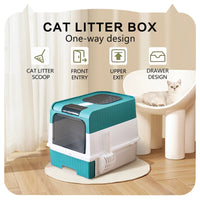 HKM-6428989 Spacious Cat Litter Box with Pull-Out Design - Leak Proof and Odorless for Easy Cleaning