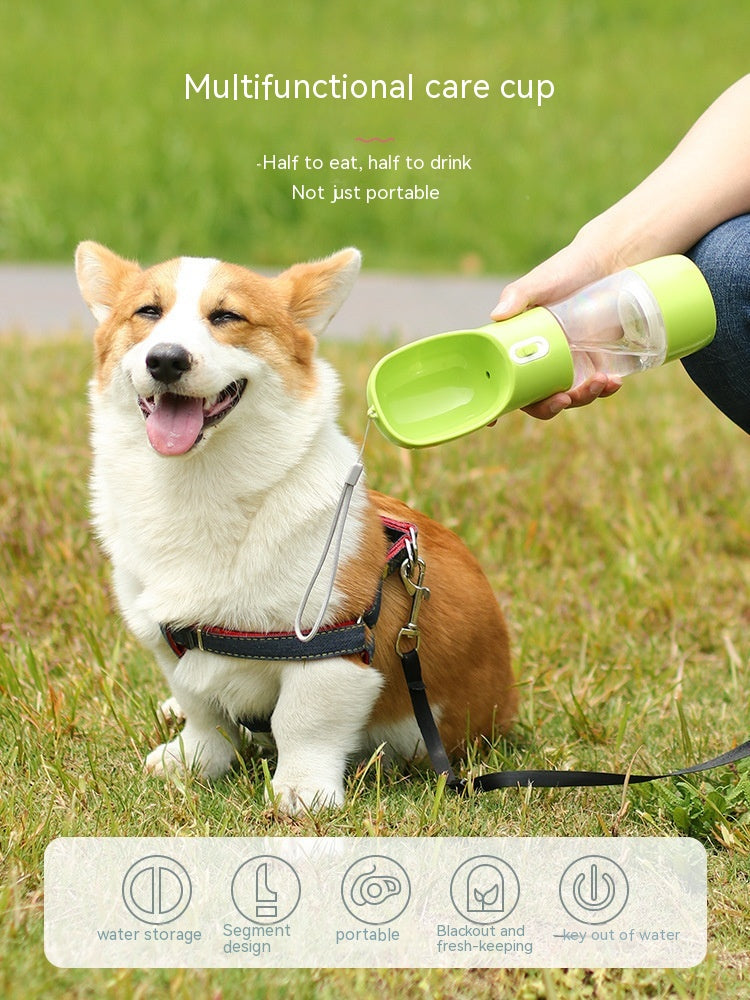 HKM-6429373 Portable Multifunctional Pet Drinking and Food Cup for Outdoor Use