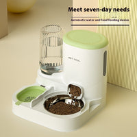 HKM-6429501 Automatic Cat Water Fountain with Integrated Double Stainless Steel Bowls - Available in Multiple Colors