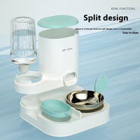 HKM-6429501 Automatic Cat Water Fountain with Integrated Double Stainless Steel Bowls - Available in Multiple Colors