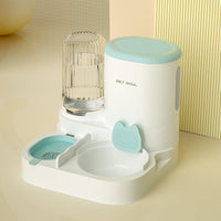 HKM-6429501 Automatic Cat Water Fountain with Integrated Double Stainless Steel Bowls - Available in Multiple Colors