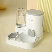 HKM-6429501 Automatic Cat Water Fountain with Integrated Double Stainless Steel Bowls - Available in Multiple Colors