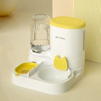 HKM-6429501 Automatic Cat Water Fountain with Integrated Double Stainless Steel Bowls - Available in Multiple Colors