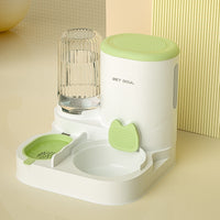 HKM-6429501 Automatic Cat Water Fountain with Integrated Double Stainless Steel Bowls - Available in Multiple Colors