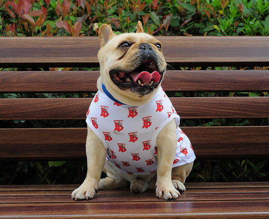 HKM-6429885 Stylish Black and White Full Print Dog Vest for Small Pets