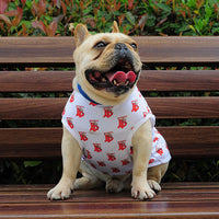 HKM-6429885 Stylish Black and White Full Print Dog Vest for Small Pets