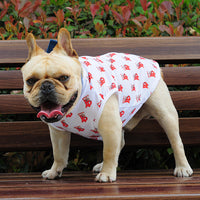 HKM-6429885 Stylish Black and White Full Print Dog Vest for Small Pets