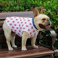 HKM-6429885 Stylish Black and White Full Print Dog Vest for Small Pets