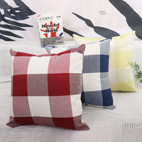 HKM-643091 Plaid Decorative Pillow Cover for Sofa - Modern Design, Multiple Sizes Available